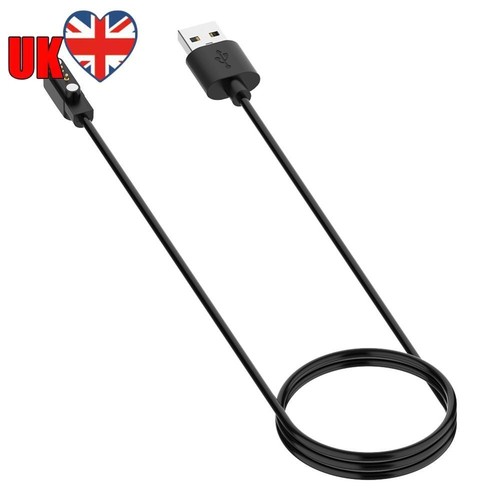 Smartwatch Charger for TicWatch GTH/OPPO Watch Free Charging Cable (Black)