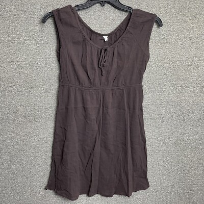 merona cotton dress Women's Sleeveless Size Small Brown Elastic Floral dresses size-womens-clothing_:Regular 00 (XXS) 12726 Cotton On Dresses for