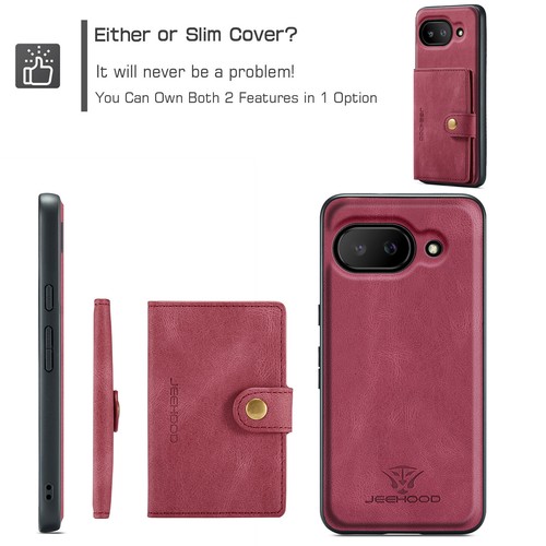 Magnetic Detachable PU Leather Kickstand Wallet Phone Case For Google Pixel 9A - Picture 12 of 42