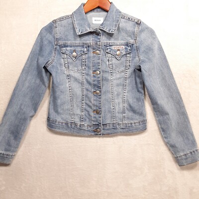Hudson Girls Denim Blue Jean Jacket Sz.Large/Light Washed/Crop Top/RN#140977
