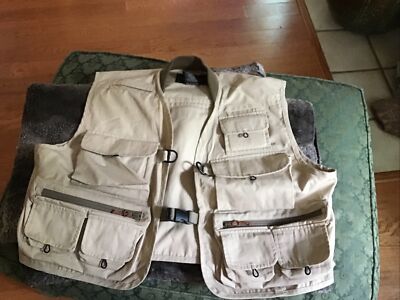 Gilet De Pêche White River Fly Shop – Beige Taille M – Multi-poches Zippées – Neuf Avec étiquette