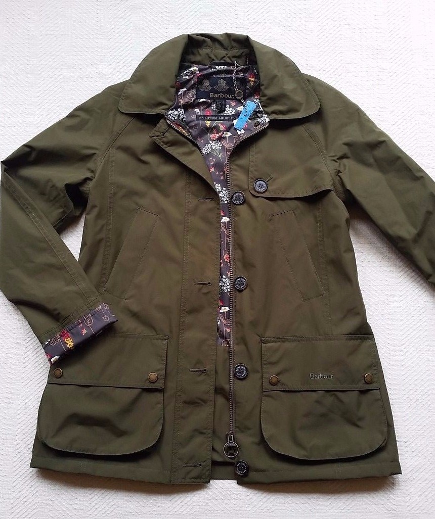 barbour waterproof jacket womens Brown