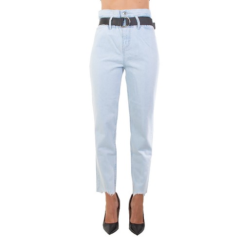 Jeans Donna LIU JO Mom fit con cintura Denim chiaro U69072-D437577700 | eBay