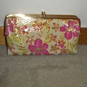 Hobo International Lauren Gold Floral Wallet, VERY rare-EUC!! | eBay