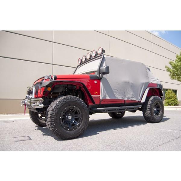 Bâche de protection cabine haut de gamme grise Jeep Wrangler JKU