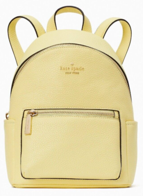Kate Spade Leila Dome Backpack Yellow Pebbled Leather KB650  display picture 1