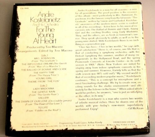 Andre Kostelanetz And His Orchestra: For the Young At Heart (Cassette, Reel) - Imagen 2 de 6