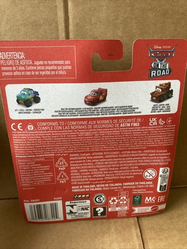 DISNEY CARS Mini Racers set of 3 - Ivy, Mater & Road Trip Lightning McQueen - Picture 2 of 2