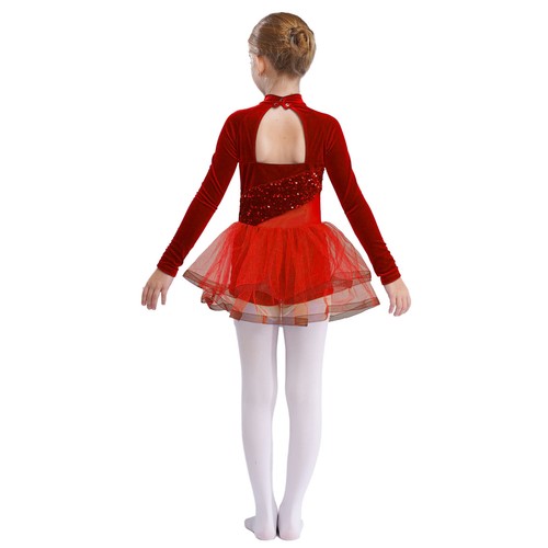 Kids Girls Costume Built-in Shorts Dancewear Birthday Party Dress Sparkling - Picture 24 of 57