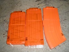 LOT OF 3 NERF N-STRIKE ELITE AMMO CLIPS MAGAZINES 2 10 ROUNDS 1 12 ROUND