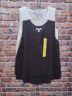 Cristina B Women's Sleeveless Blouse Bundle (2) Small
