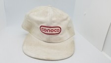 Vintage Conoco Patch SnapBack Trucker Mesh Hat Cap Sportcap White Adjustable