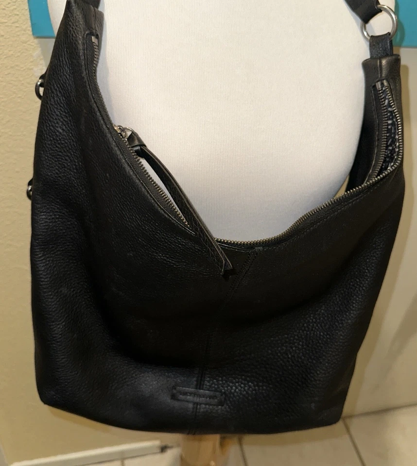 Lucky Brand кожи Hobo наплечная сумка Whipstitch черный винтажный - Изображение 4 из 4