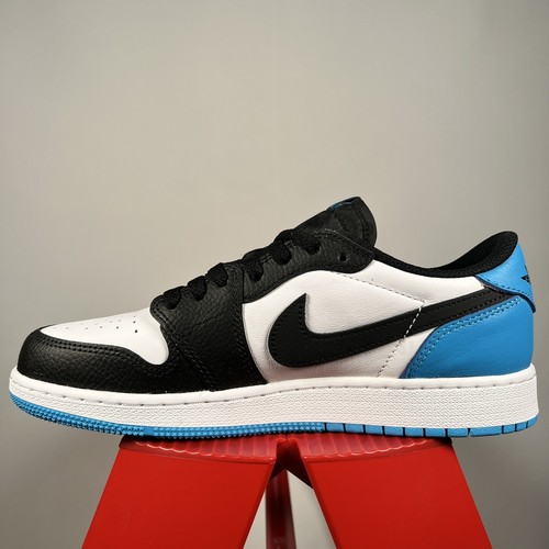 Jordan 1 Retro Low OG Black Dark Powder Blue UNC (CZ0858-104) Size: 7Y - 第 5/9 張圖片