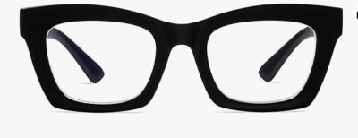 NEW Amomoma BLACK trendy Oversized Blue Light Filter Readers 1.5 Strength Retro