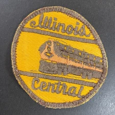 Illinois Central Embroidered Patch Railroad - Soft Floppy Cotton 2 1/2" dia.