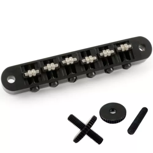 NEW Roller Tunematic BRIDGE for Gibson Les Paul SG TuneOMatic ABR-1 post - BLACK