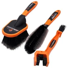 Tru-Tension Motorcycle Cleaning Brush Set Motorbike Scooter Chain Wheel Set
