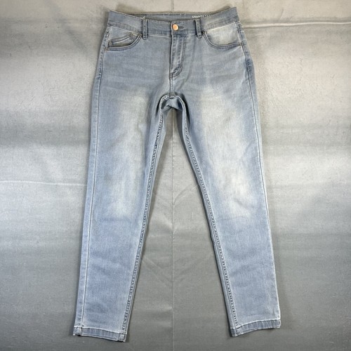 Mugsy Grands Tapered Jeans Mens 32x32 Blue Light Wash Faded Stretch Denim