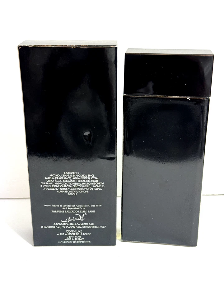Black Sun By Salvador Dali Men Cologne EDT Spray 3.4oz / 100ml New in Open Box - Image 3 of 4
