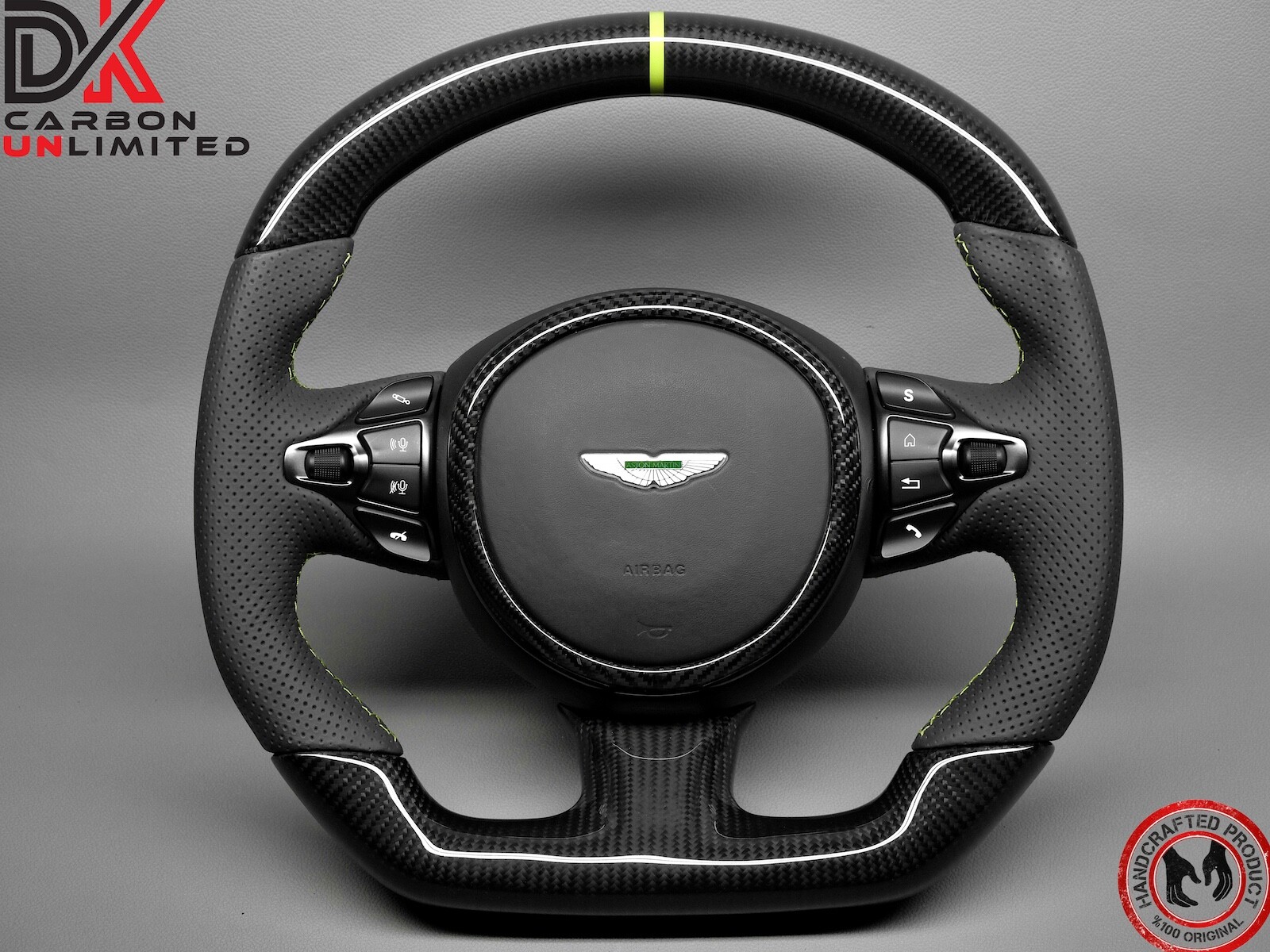 Aston Martin Vantage DB11 DBS Superleggera AMR Green Ring Carbon Steering Wheel