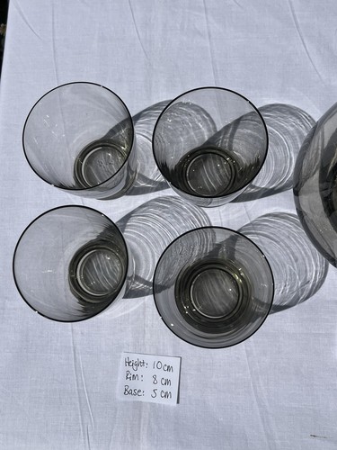 Vintage Whitefriars Smoked Glass WaterJug & Four Tumblers - Picture 7 of 23