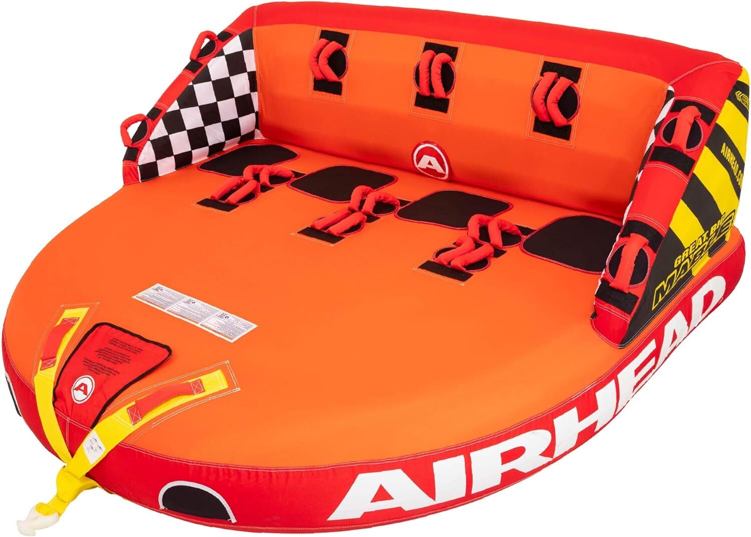 AIRHEAD Durable Inflatable Towable Tube Great Big Mable 4 Rider