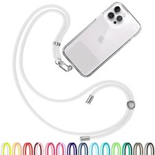Cell Phone Lanyard White - Comfortable Universal Smartphone Lanyard - Easy to...