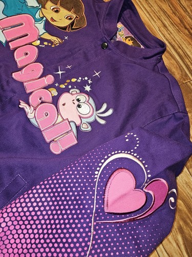 NEW Vintage Dora The Explorer TV Series Promo Kids Youth Jacket Sz 2XL / Adult S - Picture 6 of 14
