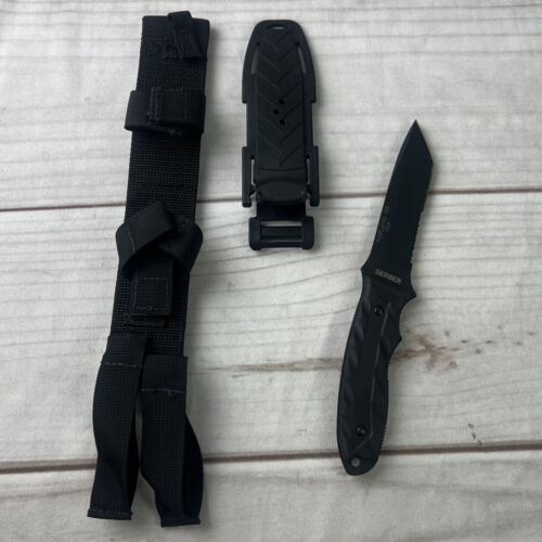Gerber CFB Combat Fixed Blade Tanto Knife-Original Sheath🇺🇸 Military/Pilot