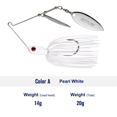 5pcs/lot Spinner Baits Double Blade Buzzbait Lead Head Crankbaits 3/0 Hook Bass - Picture 6 of 11