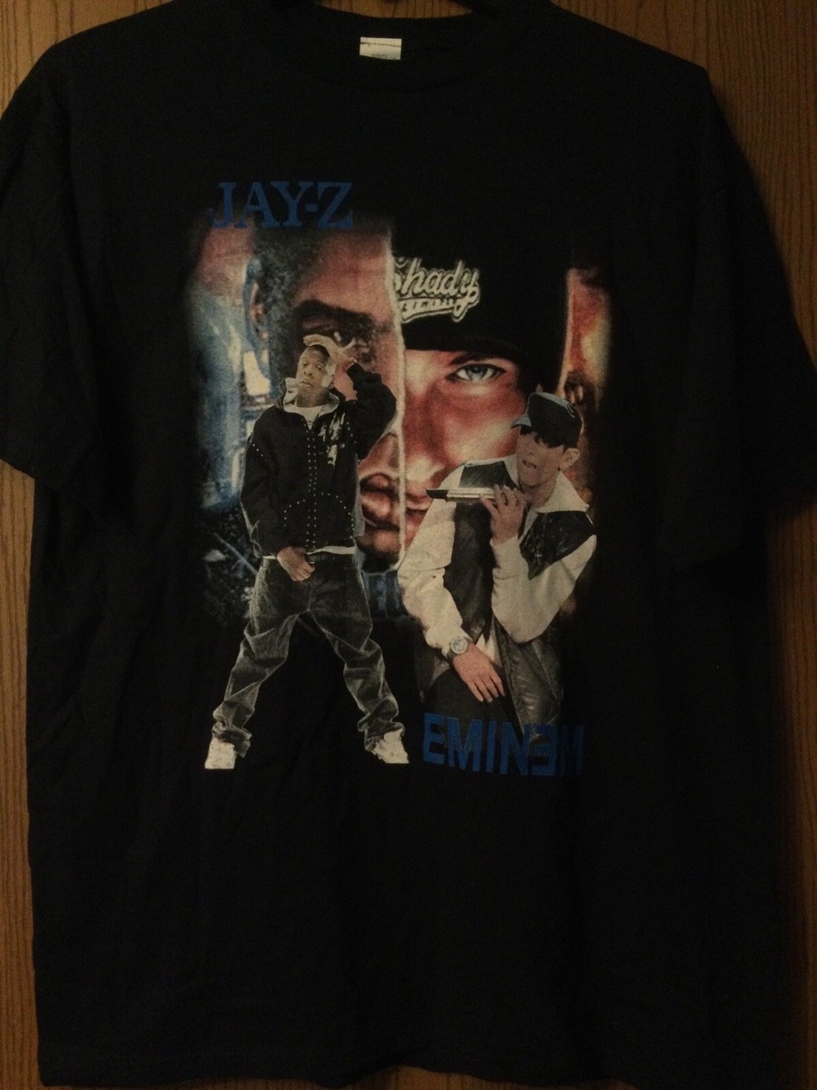 【超希少】JAY-Z × EMINEM 2010年ツアーTシャツ XL 完売品 Jay Z & Eminem - 2010 Tour - Black Shirt - No Brand Tag