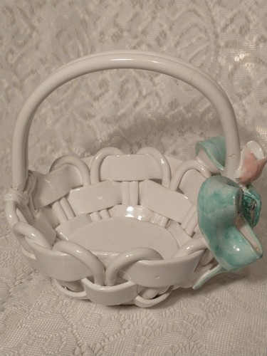 Keramik Korb Optik Schmuck Schlüssel Aufbewahrung Korb Pflanzenhalter Floral tblyu1 - Bild 11 von 12