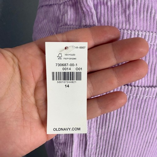 Old Navy High-Waisted Baggy Wide-Leg Cordhose für Mädchen, Purpole, 14 - Bild 4 von 7