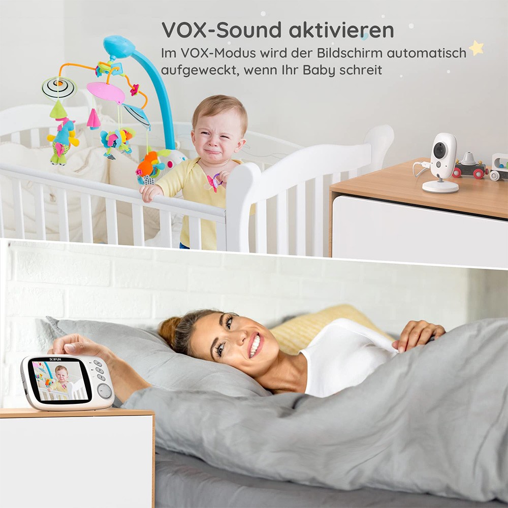 3,2 Zoll Babyphone mit Kamera Baby Kamera Baby Monitor with Camera Nachtsicht 