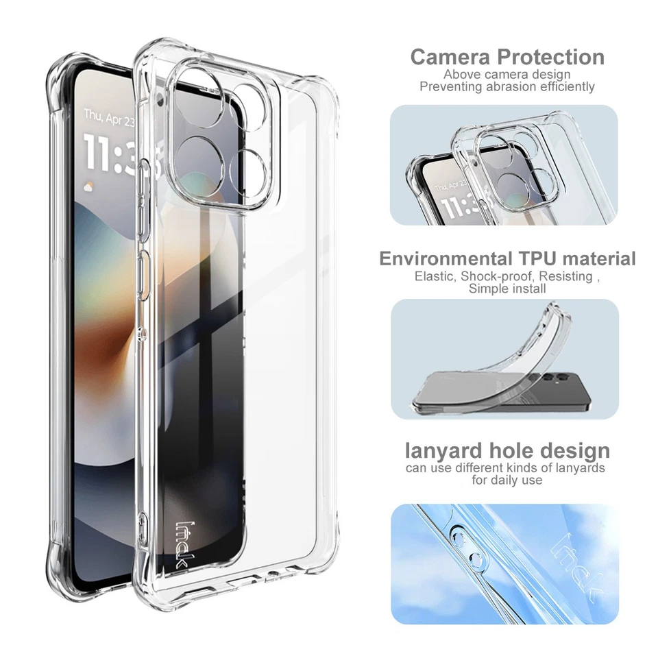 IMAK Para Moto G86 Power 5G, Antigolpes 4 Bolsas de Aire Arena Mate Suave Estuche Cubierta Foto 4 de 4