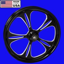 Harley Touring 21" Raptor Black Contrast Front Wheel. *Made in the USA*