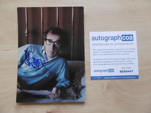 Woody Allen Autogramm signed 10x15 cm Postkarte ACOA