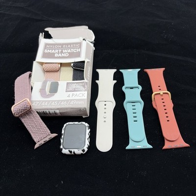 Lot of 7 Replacement Bands For Apple Watch  Smart Watch Assorted Colors Sizes