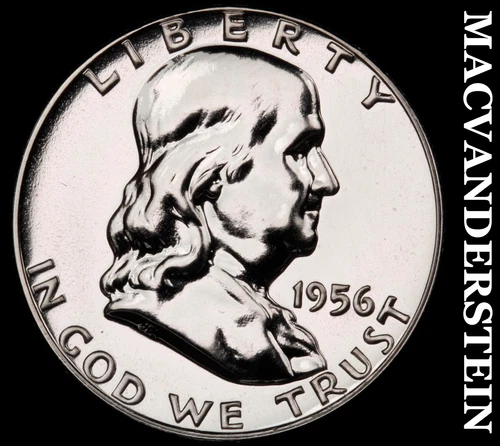 1956 Franklin Half Dollar- Silver- Choice Gem Proof Luster No Reserve #J1506