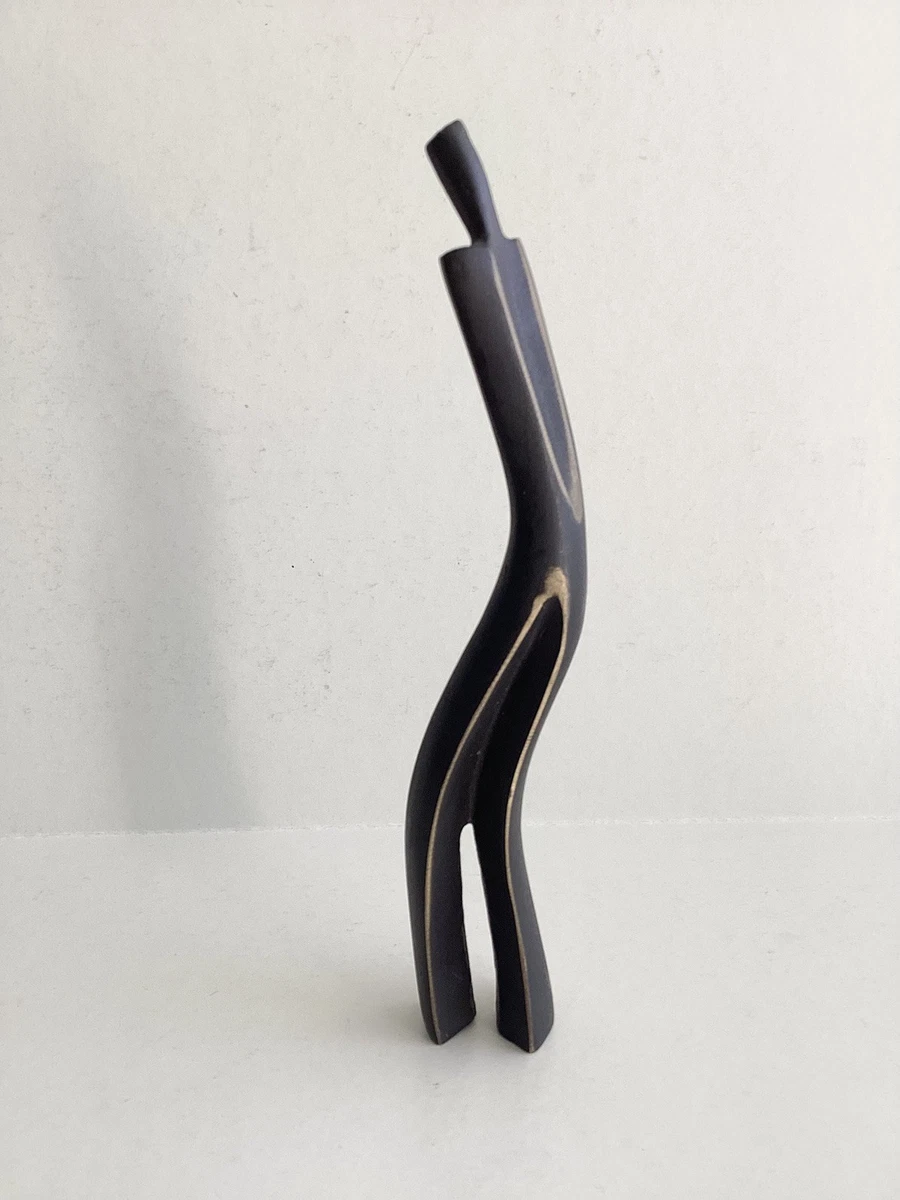 Vintage Mid Century Modernist Abstract Bronze Sculpture Statue
