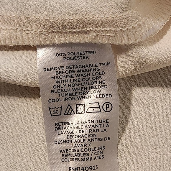 LOFT Cream Button Down Blouse Size Large - image 6