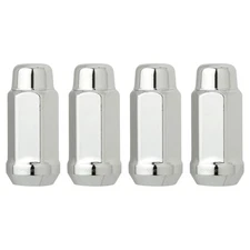 Chrome 9/16-18 Lug Nuts For Aftermarket Wheels - Closed End XL Bulge - Pack of 4