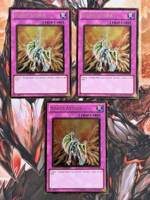 Yugioh Icarus Attack Gold Rare GLD3 (x3)