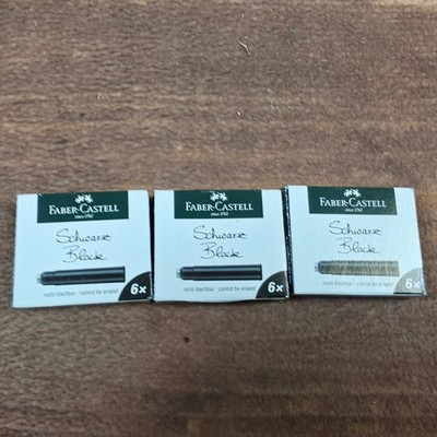 Faber-Castell Ink Cartridges OS Black New 18 Count Permanent Short Standard