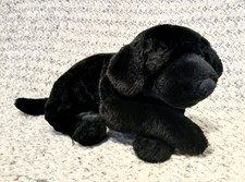 Vintage Kids Preferred Large Black Lab Labrador Puppy Dog Stuffed Animal Plush