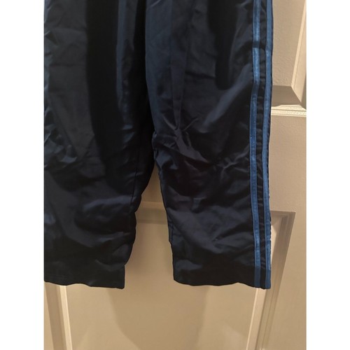 NWOT Adidas Vintage Unisex Kid Navy Windbreaker/Sport Pants with Stripe Size 7 - Picture 3 of 9