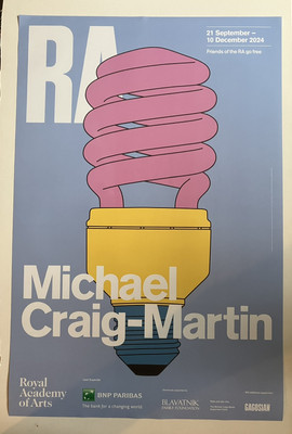 MICHAEL CRAIG-MARTIN, offizielles Ausstellungsplakat, Royal Academy of Arts, 2024.