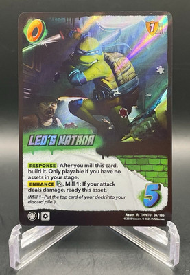 Leo's Katana 34/186 UniVersus TMNT Rare Holo Teenage Mutant Ninja
