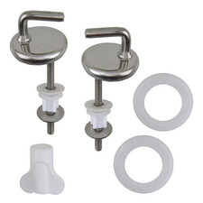 2Pcs Toilet for Seat Hinge No Noise Stainless Steel with Mounting Accessory Home